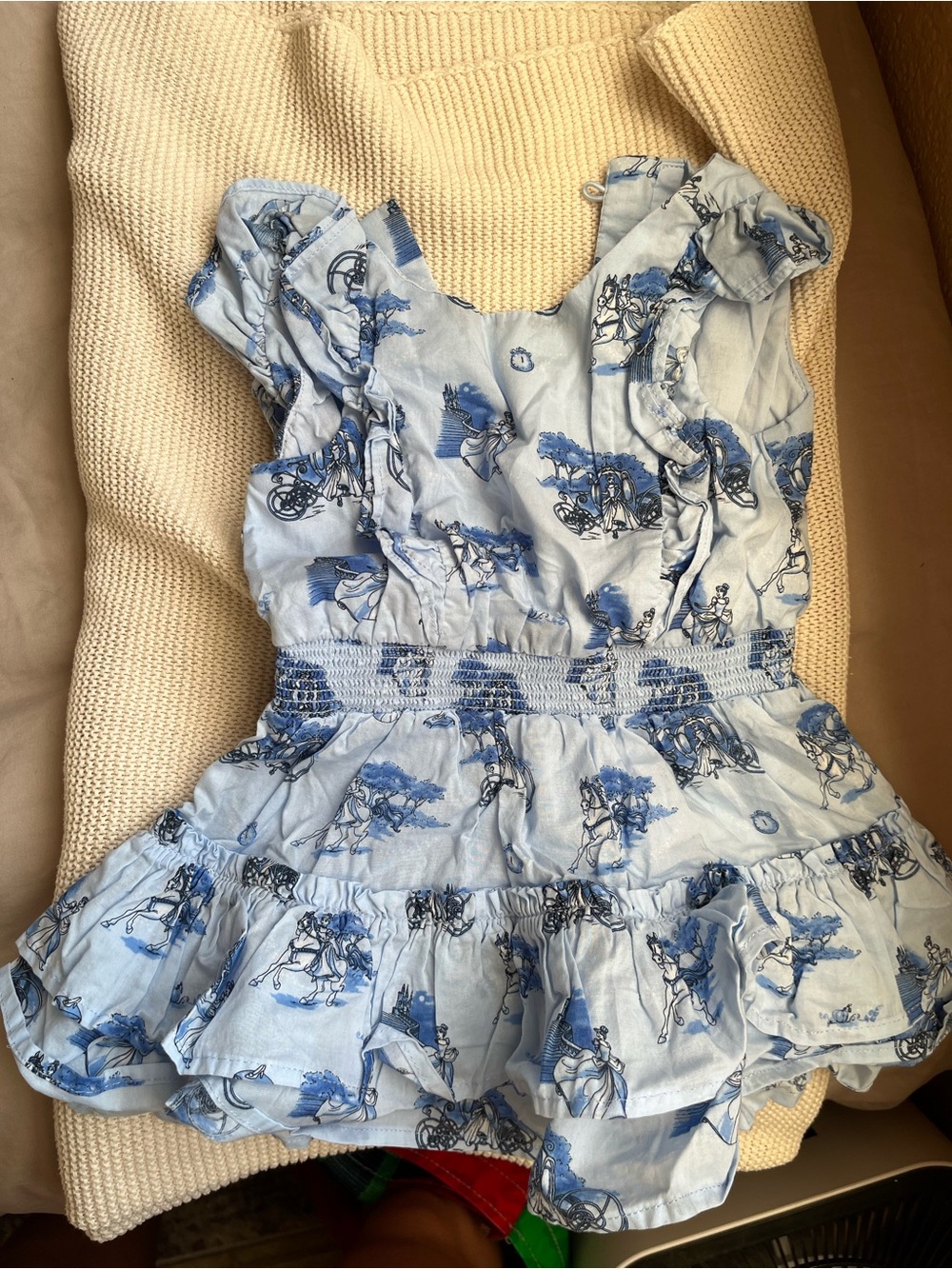 Janie and Jack X Disney Cinderella Smocked Ruffle Dress